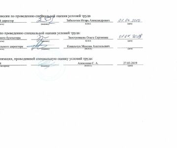 Сводная ведомость результатов проведения специальной оценки условий труда. лист2